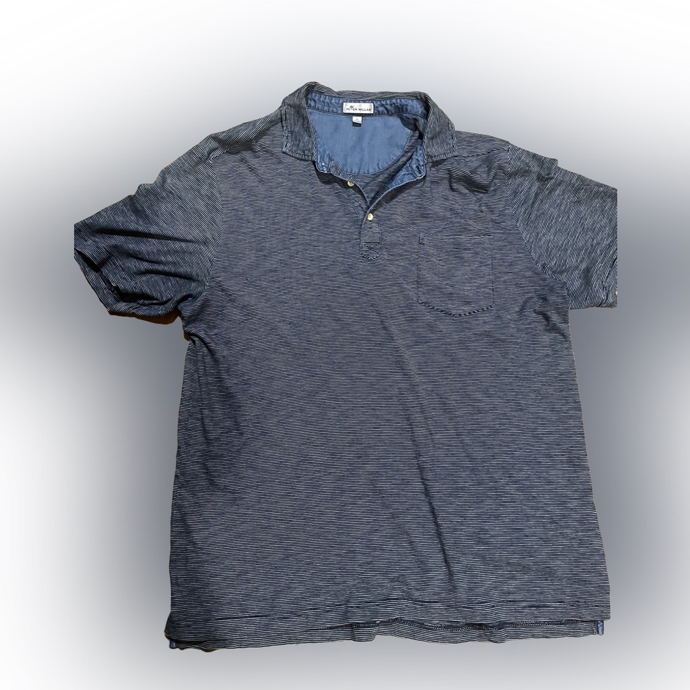Peter Millar Summer Comfort Polo Shirt Mens XL Melange Performance Contrast T